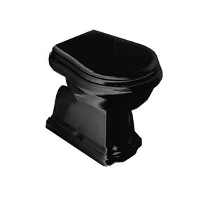 Изображение товара Унитаз приставной Kerasan Retro 101104 nero слив в стену, цвет черный глянцевый