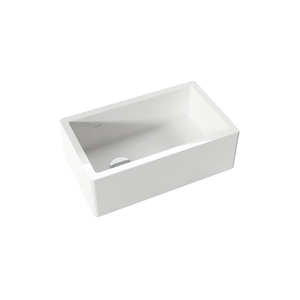 Изображение товара Керамическая кухонная раковина Kerasan Hannah 75.8 см без отверстия под смеситель белая