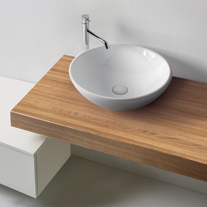 Изображение товара Керамическая накладная раковина Kerasan Ciotola 46 см с дизайнерским стилем