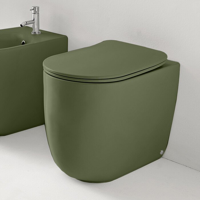 Изображение товара Унитаз приставной Kerasan Nolita 531811 безободковый зеленый мох