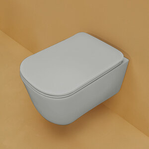 Изображение товара Унитаз подвесной Kerasan Tribeca 511459 безободковый, c креплением WB9N, цвет Grigio matt серый матовый