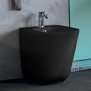 Изображение товара Биде напольное Kerasan Tribeca 512031 c креплением WB5N, цвет черный матовый