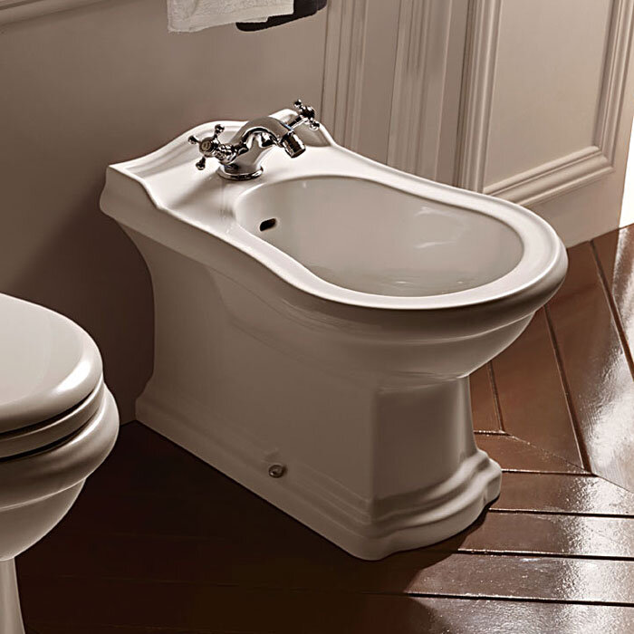 Изображение товара Биде напольное Kerasan Retro 102201*1 белый стильное качество Италия