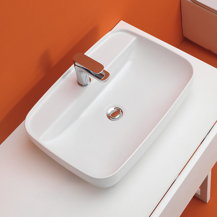 Изображение товара Раковина встраиваемая/накладная Kerasan Tribeca 514201*1, 60 см, цвет белый