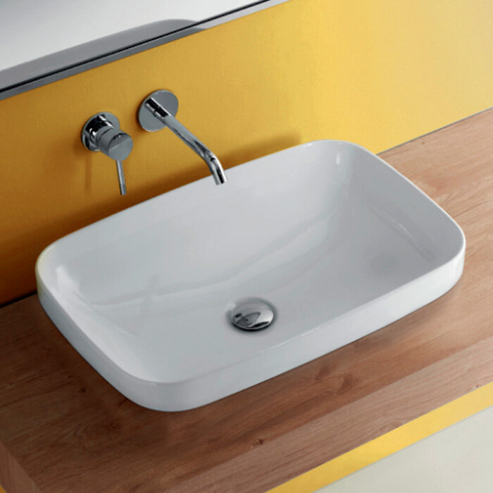 Изображение товара Раковина встраиваемая/накладная Kerasan Tribeca 514301, 60 см, цвет белый Изображение товара Раковина встраиваемая/накладная Kerasan Tribeca 514301, 60 см, цвет белый