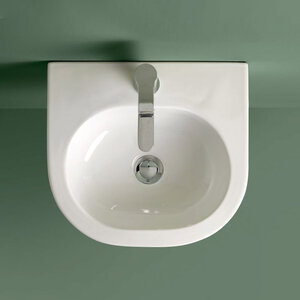 Изображение товара Керамическая раковина Kerasan Flo 40 см белая с переливом