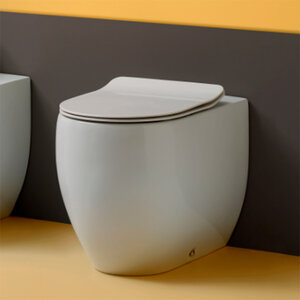 Изображение товара Унитаз приставной Kerasan Flo WB5N белый с системой безободкового смыва