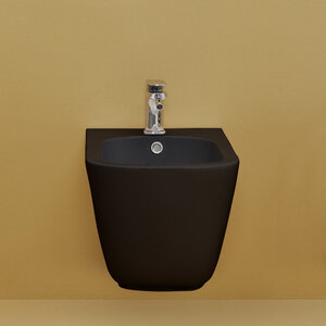 Изображение товара Биде подвесное Kerasan Tribeca 512531 c креплением WB9N, цвет черный матовый