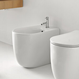 Изображение товара Биде напольное Kerasan Nolita 532030*1 с креплениями WB5N, цвет белый матовый