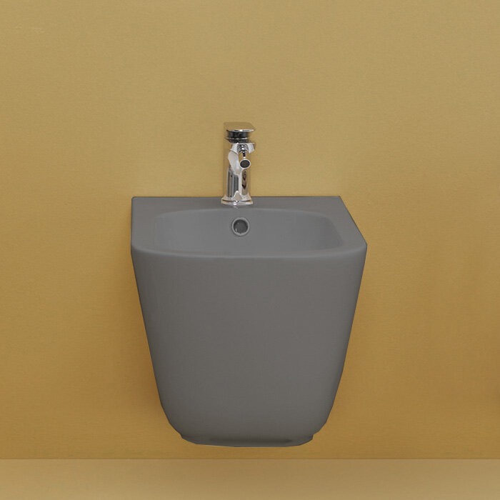 Изображение товара Подвесное биде Kerasan Tribeca 512589 серый матовый современное сантехническое оборудование