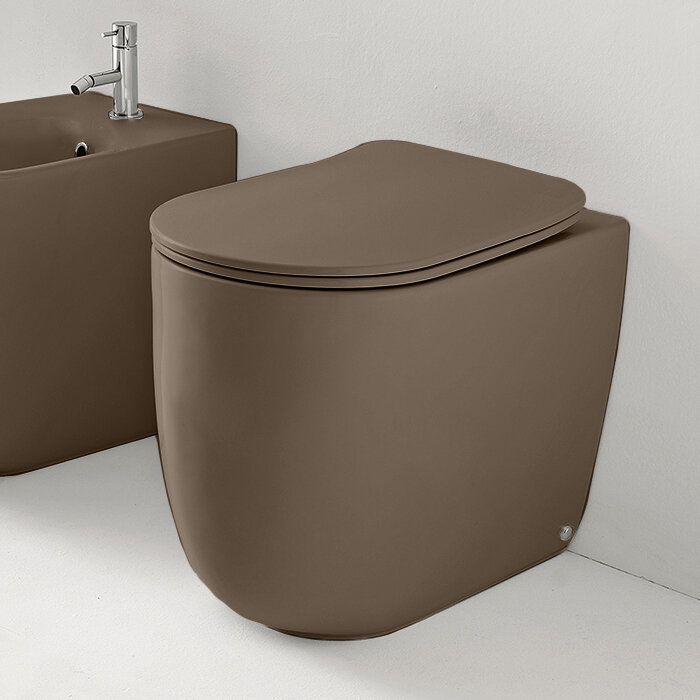 Изображение товара Kerasan Nolita 531888 безободковый приставной унитаз Bruno matt