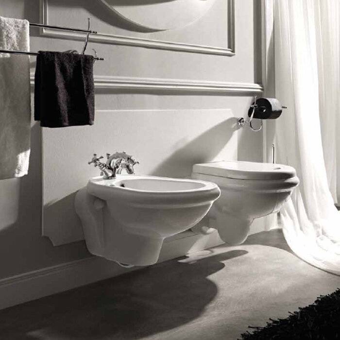 Изображение товара Подвесное биде Kerasan Retro 102601*1 белое Итальянское качество