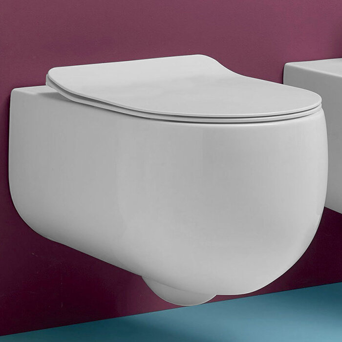 Изображение товара Подвесной унитаз Kerasan Flo New безободковый белый матовый 311130