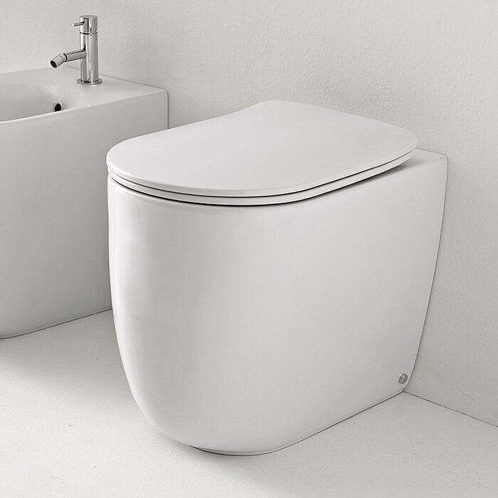 Изображение товара Унитаз приставной Kerasan Nolita 531830 безободковый белый матовый