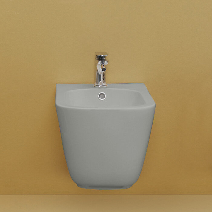 Изображение товара Биде подвесное Kerasan Tribeca 512559 c креплением WB9N, цвет Grigio matt светло-серый матовый