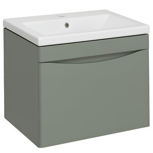 Изображение товара Тумба под раковину Runo Афина 60, подвесная, цвет цемент, 00-00001205