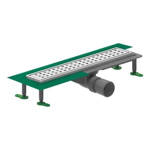 Изображение товара Душевой лоток Ctesi Way Square 80 см нержавеющая сталь хром гидроизоляционный материал ISOL Изображение товара Душевой лоток Ctesi Way Square 80 см нержавеющая сталь хром гидроизоляционный материал ISOL