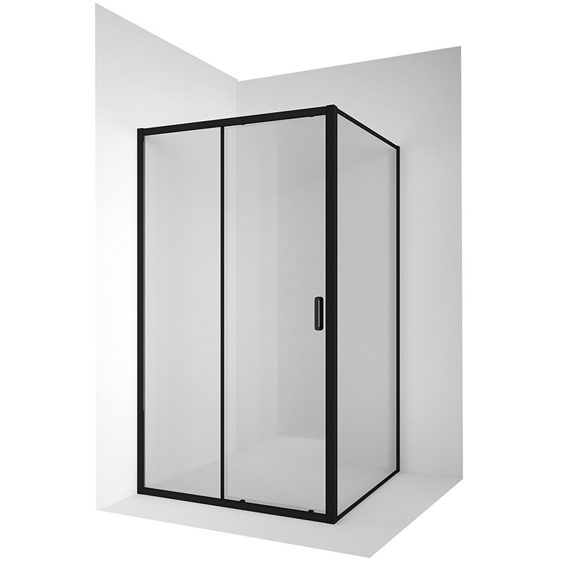 Изображение товара Душевой уголок Ambassador Forsa 110AB-110AB с черным профилем и стеклом 6 мм