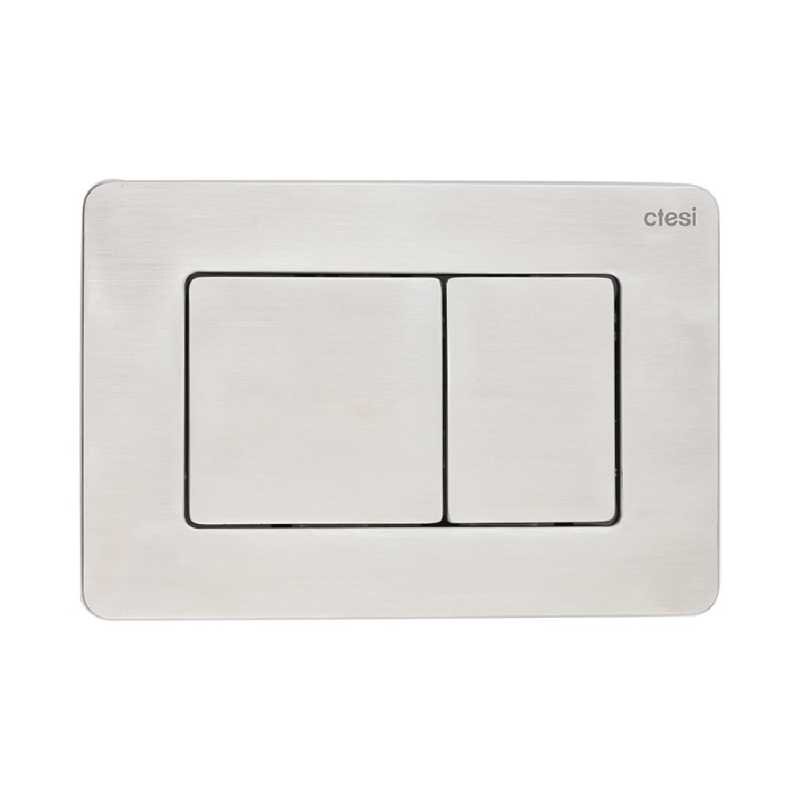 Изображение товара Клавиша смыва Ctesi Steel BK0202140 из нержавеющей стали двухрежимная механическая монтаж для унита