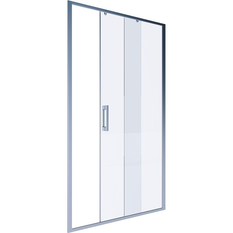 Изображение товара Душевая дверь в нишу Alex Baitler 120 см прозрачное стекло сатиновый профиль
