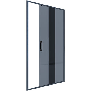 Изображение товара Душевая дверь в нишу Alex Baitler 110 см, стекло тонированное, профиль черный, AB64B110