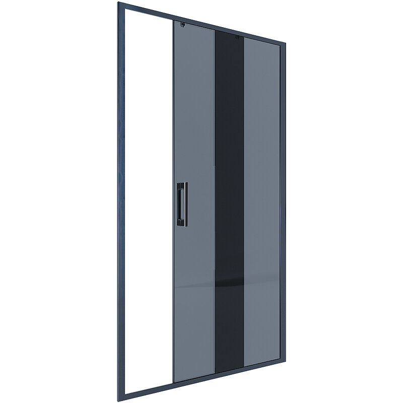 Изображение товара Душевая дверь в нишу 120 см раздвижная Alex Baitler стекло тонированное черный профиль AB64B120