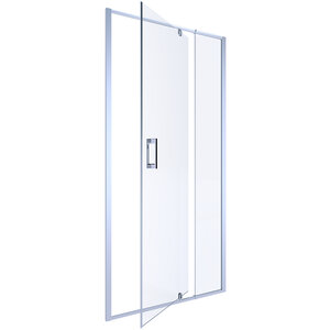 Изображение товара Душевая дверь в нишу 90 см стекло прозрачное профиль сатин Alex Baitler AB71C90