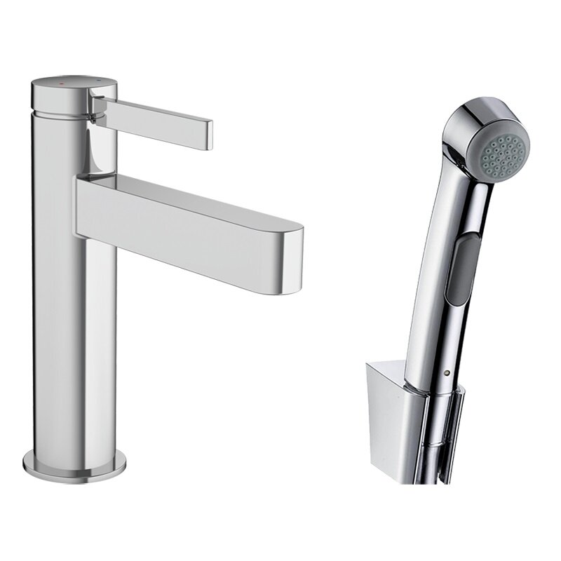 Изображение товара Смеситель для раковины Hansgrohe Finoris с гигиеническим душем и донным клапаном Изображение товара Смеситель для раковины Hansgrohe Finoris с гигиеническим душем и донным клапаном