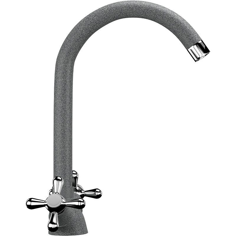 Изображение товара Смеситель для кухни Ulgran U-012 темно-серый с высоким изливом