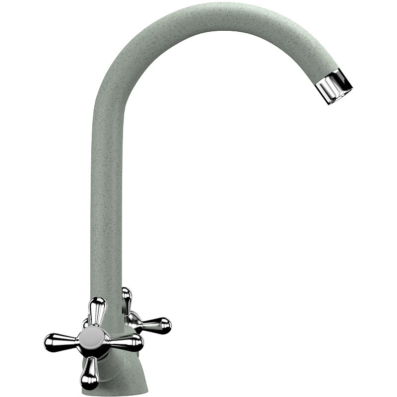 Изображение товара Смеситель кухонный Ulgran U-012 U-012-310 с высоким поворотным изливом и керамическим клапаном