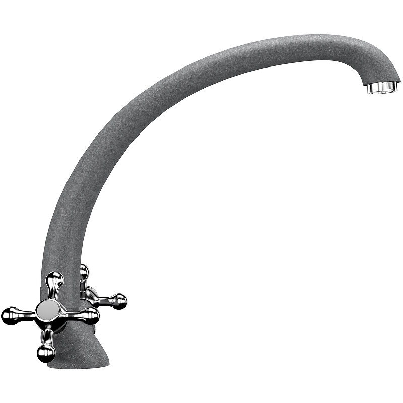 Изображение товара Смеситель для кухни Ulgran U-013 графит матовый 22 см поворотный