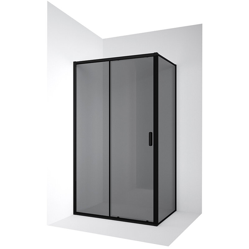 Изображение товара Душевой уголок Ambassador Forsa 130x110x200 см с черным профилем и тонированным стеклом Изображение товара Душевой уголок Ambassador Forsa 130x110x200 см с черным профилем и тонированным стеклом