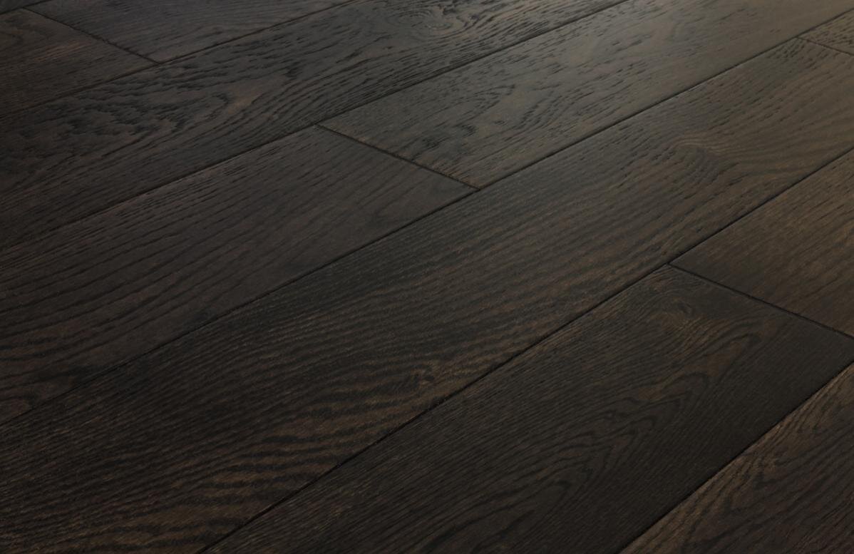 Изображение товара Массивная доска Amber Wood Нефритовая Дуб LICORICE 18 мм 12.5-30-140 см натуральный дуб