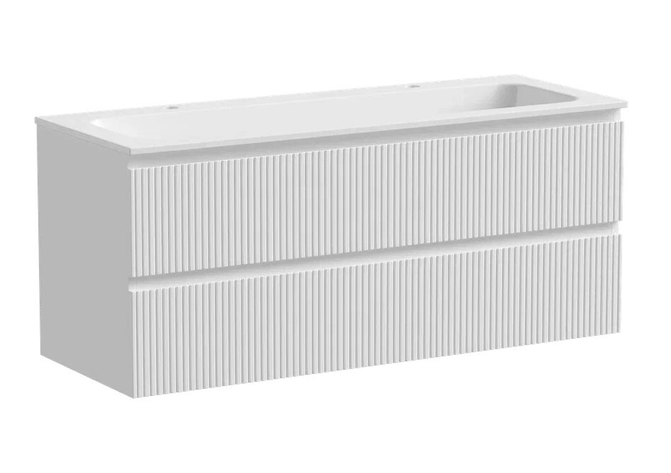 Изображение товара Подвесная тумба под раковину Sancos Snob T 120 см Bianco МДФ с системой плавного закрывания