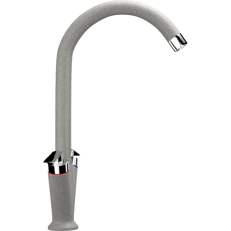 Изображение товара Смеситель для кухни Ulgran U-011 серый матовый с высоким изливом