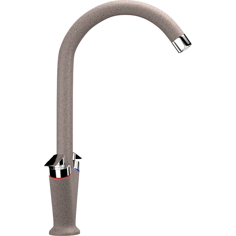 Изображение товара Смеситель для кухни Ulgran U-011 песочный матовый 360 поворотный излив