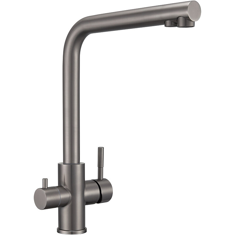 Изображение товара Смеситель для кухонной мойки Milacio Ultra MCU.553.GM с подключением к фильтру, вороненая сталь