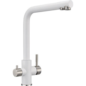 Изображение товара Смеситель для кухонной мойки Milacio Ultra MCU.553.WH с подключением к фильтру, цвет белый
