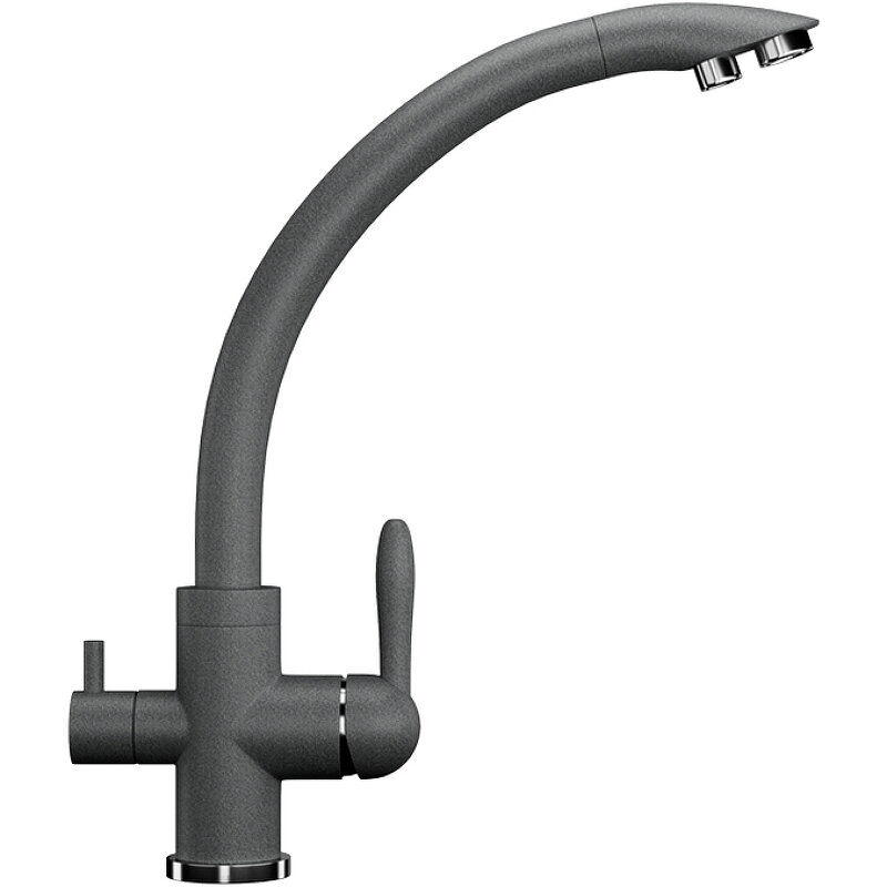 Изображение товара Смеситель для кухни Ulgran U-017 U-017-309 с подключением к фильтру темно-серый матовый