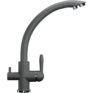 Изображение товара Смеситель для кухни Ulgran U-017 U-017-309 с подключением к фильтру темно-серый матовый