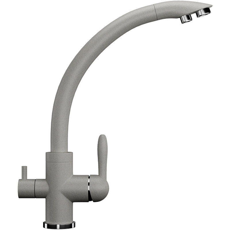 Изображение товара Смеситель для кухни Ulgran U-017 с подключением к фильтру, цвет серый матовый