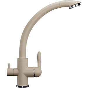 Изображение товара Смеситель для кухни Ulgran U-017 U-017-328, с подключением к фильтру, цвет бежевый матовый