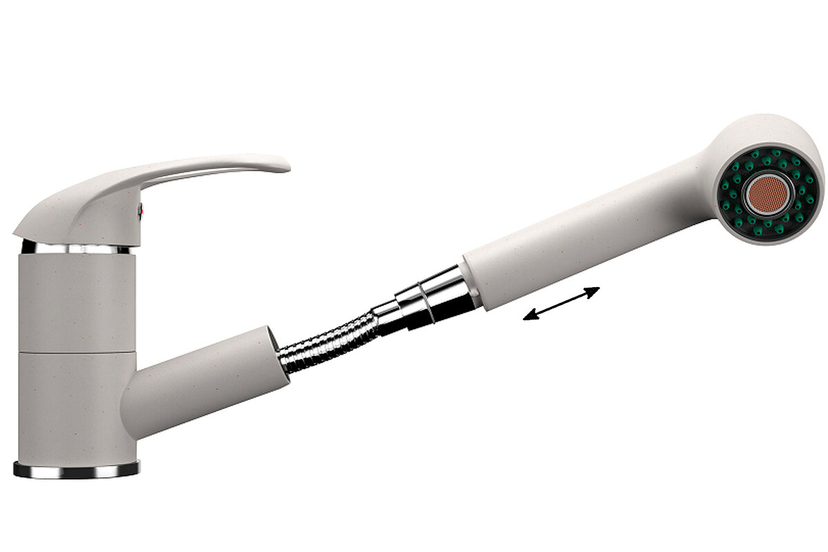 Изображение товара Кухонный смеситель Ulgran U-002 с выдвижным изливом и поворотом 360 градусов