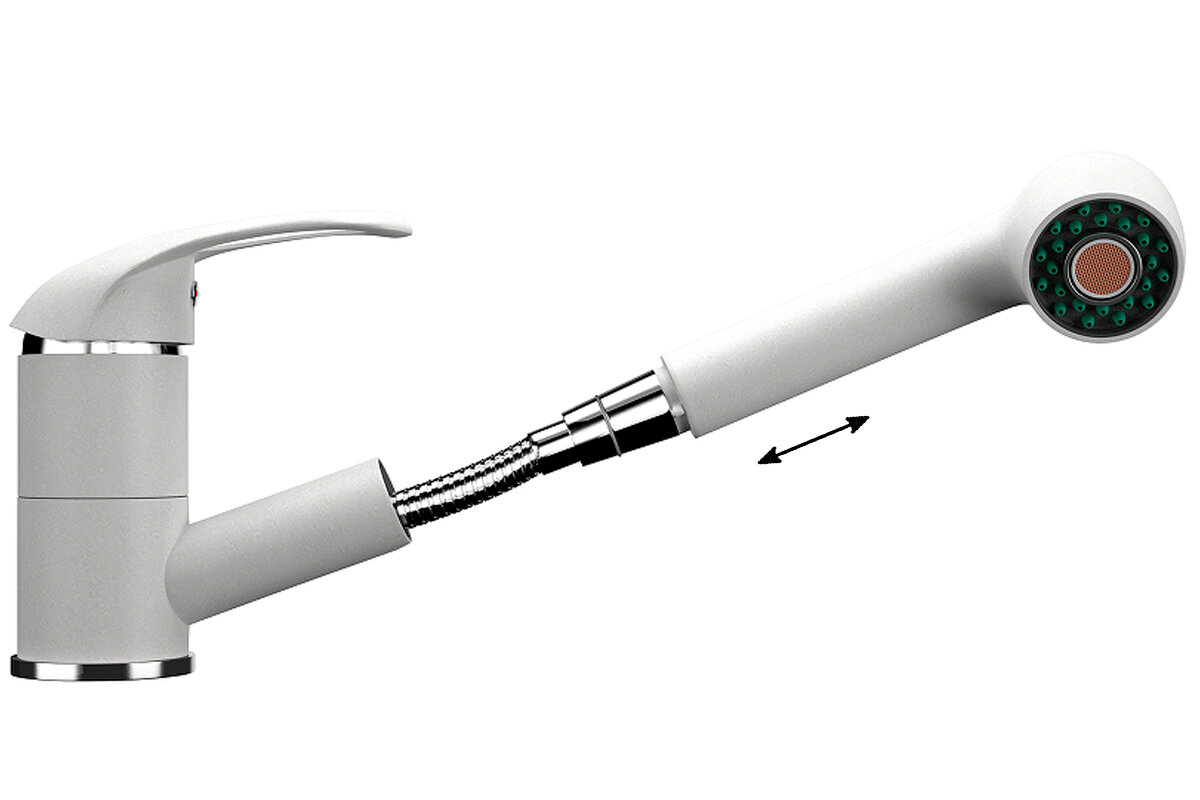 Изображение товара Кухонный смеситель Ulgran U-002 с выдвижным изливом и двумя режимами подачи воды