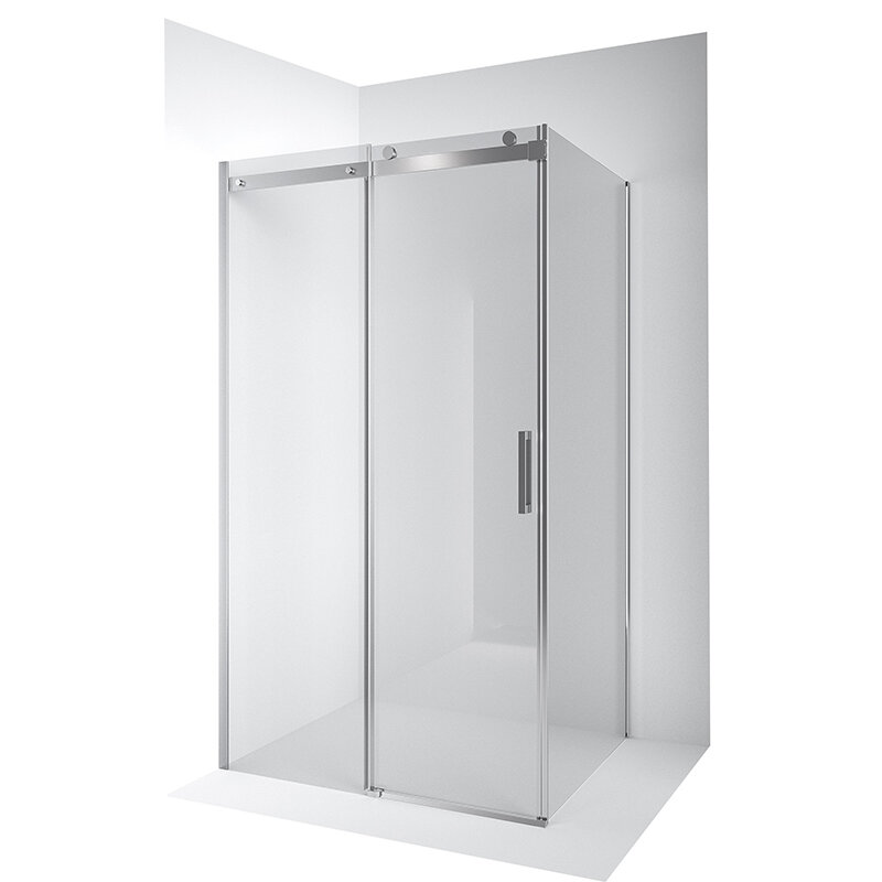 Изображение товара Душевой уголок Ambassador Benefit 140x100 см с раздвижной дверью и закаленным стеклом хромированный