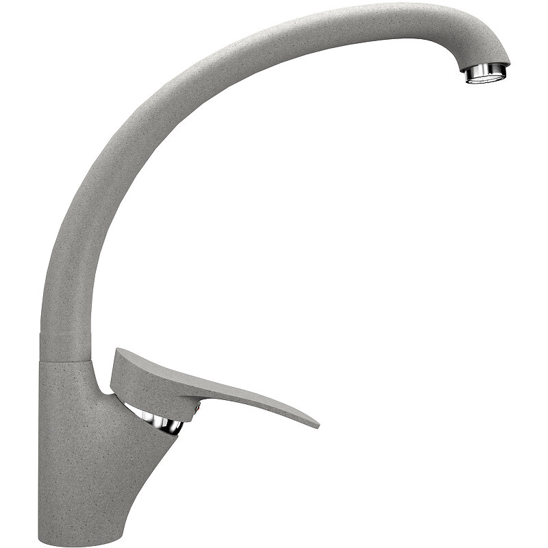 Изображение товара Смеситель для кухни Ulgran U-001 матовый серый высокий поворотный модель