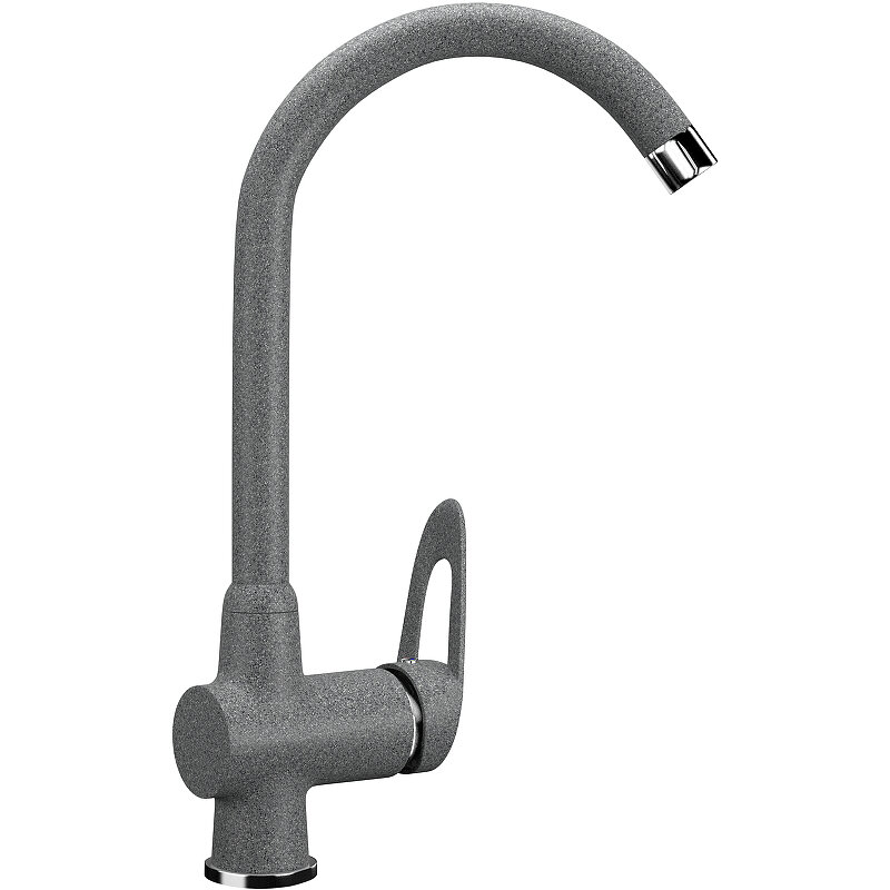 Изображение товара Смеситель для кухни Ulgran U-006 темно-серый с поворотным изливом, 3 года гарантии