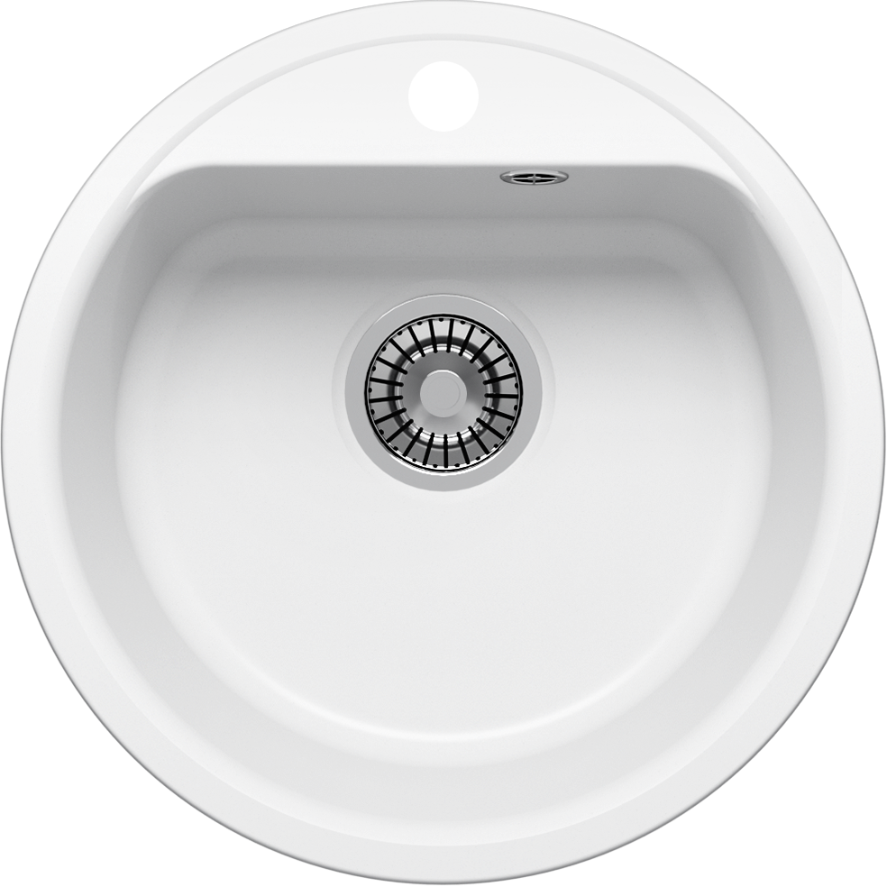 Изображение товара Кварцевая кухонная мойка Polygran QuartzBond BOND-480 48 см белая