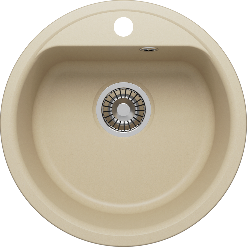 Изображение товара Кварцевая кухонная мойка Polygran QuartzBond BOND-480 48 см бежевого цвета