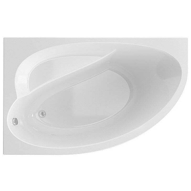 Изображение товара Акриловая угловая ванна Alex Baitler Nero 160x100 белый, антибактериальное покрытие